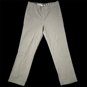 Dixxon D-Flex Grey Chino Pants Men Size 34x30 Straight Fit Casual Work